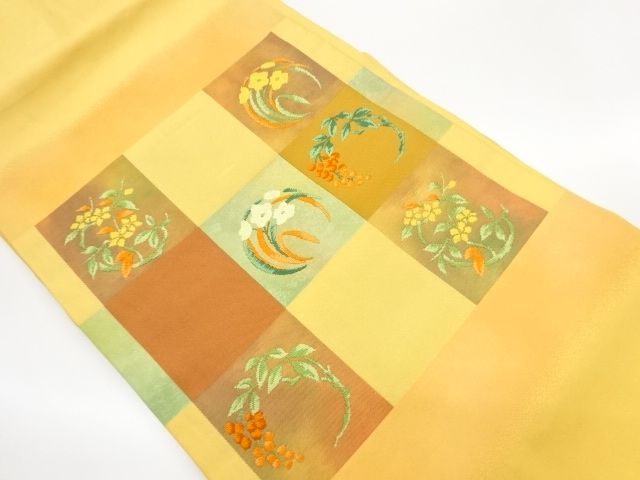 JAPANESE NAGOYA OBI / WOVEN GRID